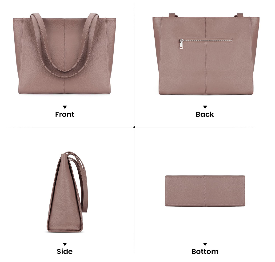 Tote bag for women by dropshipping in pink with a single shoulder strap and a phone pocket