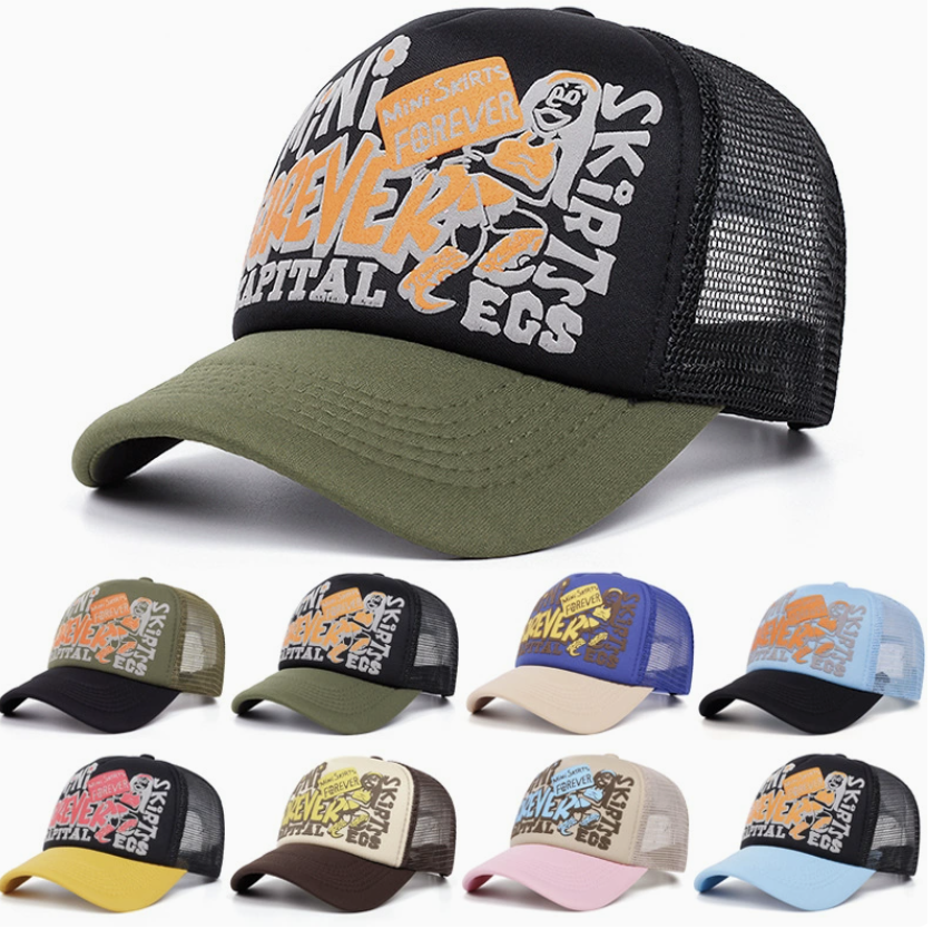 Baseball Cap with American-Style Color Blocking