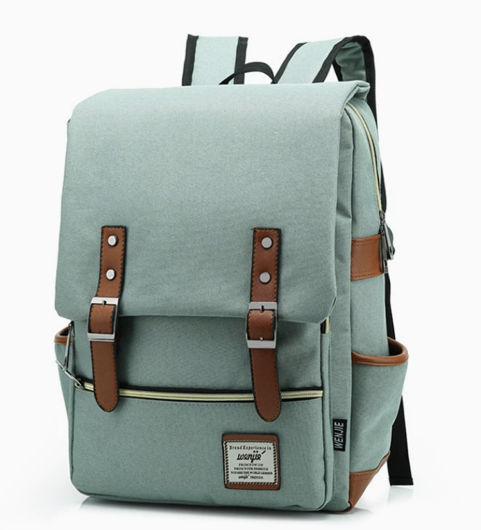 Oxford fabric laptop backpack by dropshipping in light gray with padded shoulder straps for daily work and travel