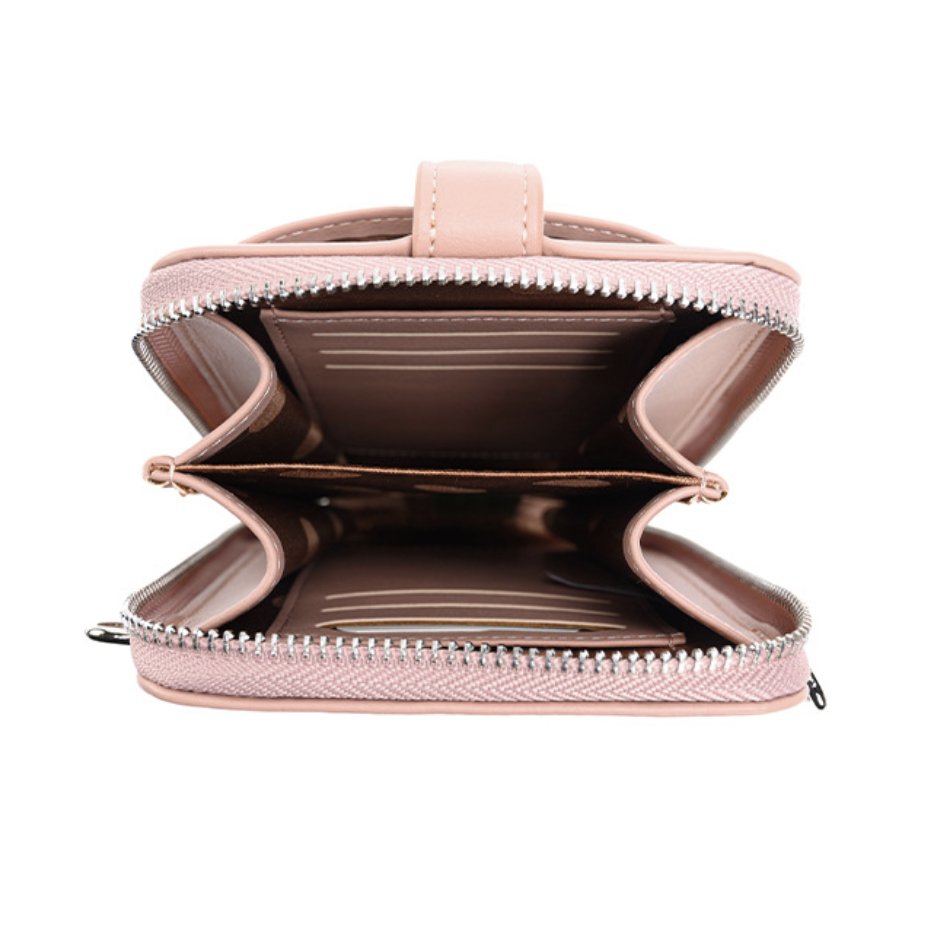 Small Square Faux Leather Crossbody Bag