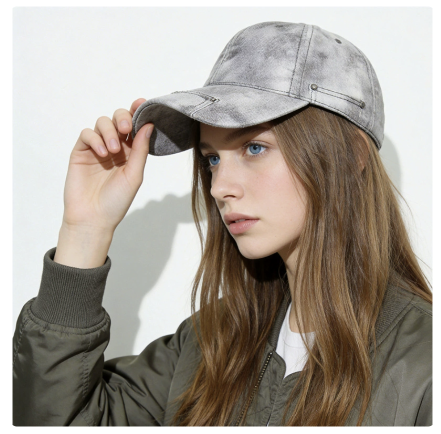 New Tie-Dye Washed Ripped Baseball Cap