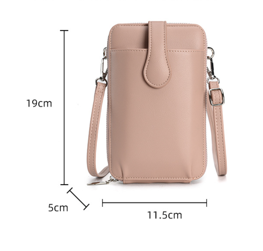 Small Square Faux Leather Crossbody Bag