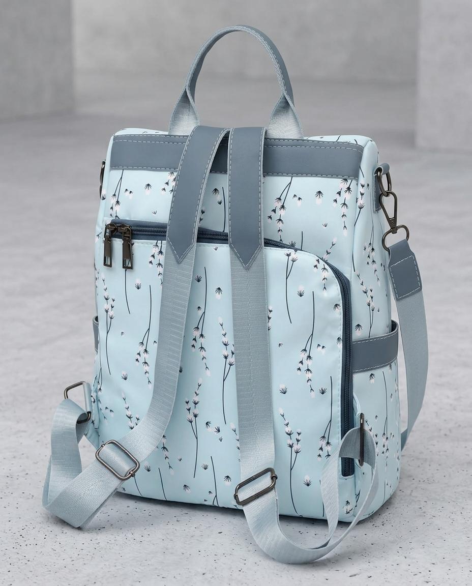 Lightweight Oxford Backpack with Hidden Zipper Pocket