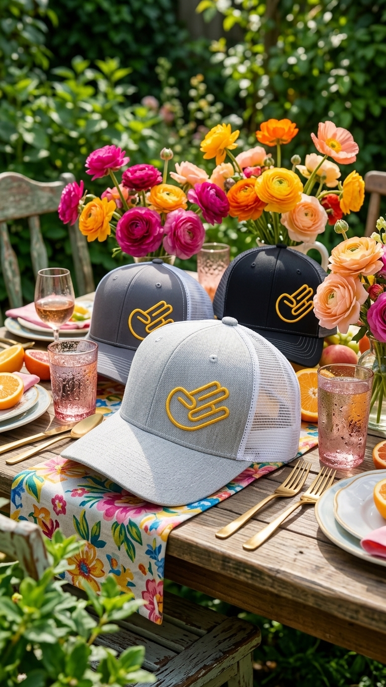 Palm Embroidered Richard Mesh Baseball Cap
