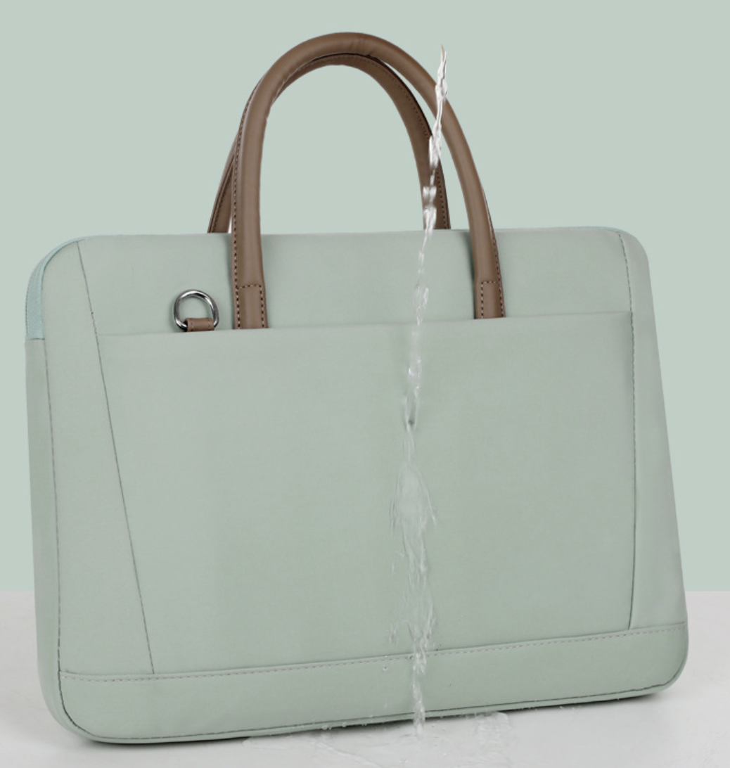 Waterproof AB-28 business laptop bag in light mint with Oxford fabric and polyester lining
