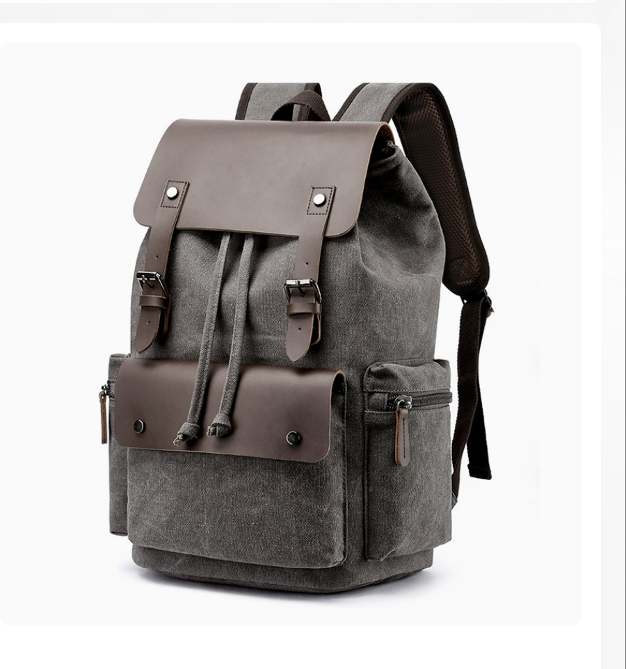 Mens canvas laptop backpack