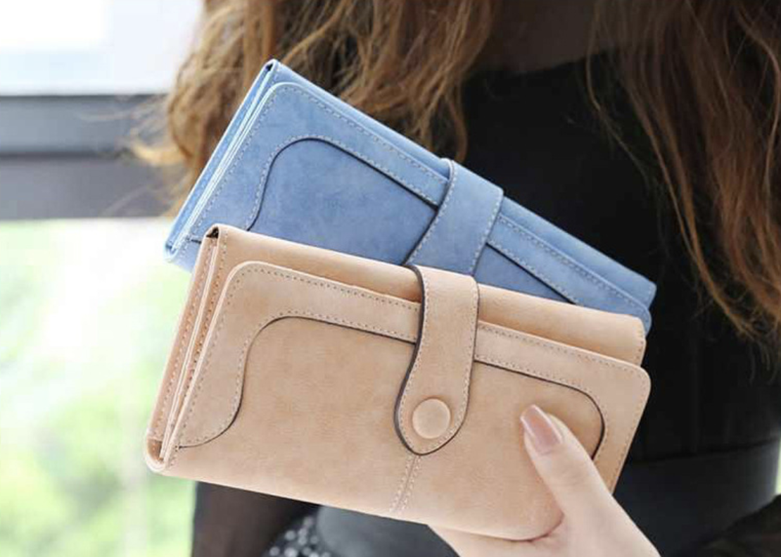 Women's Long Vintage PU Leather Wallet with 17 Card Slots