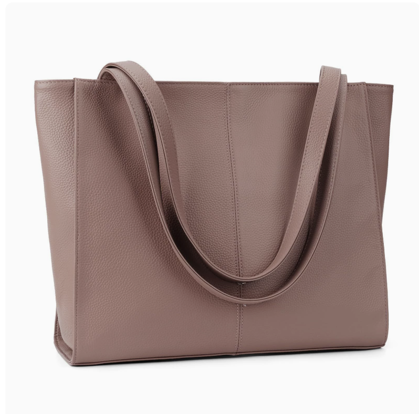 Tote bag for women dropshipping in Pink with one shoulder strap and grained leather look