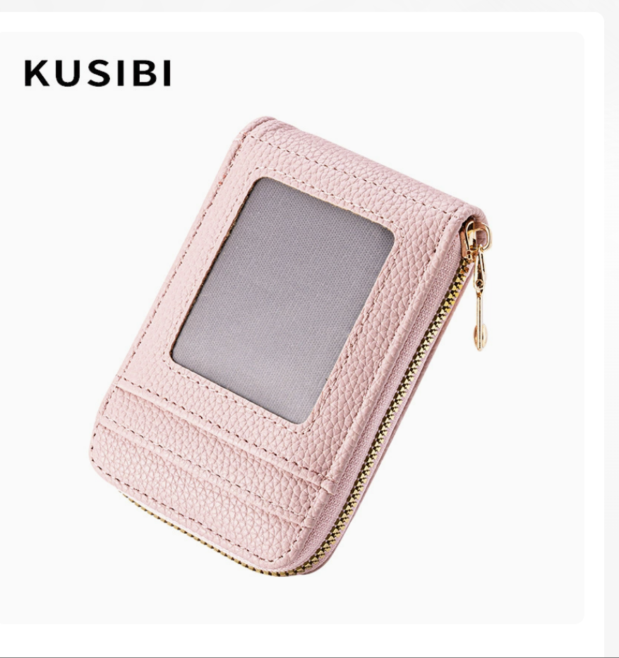 Womens faux leather zip wallet