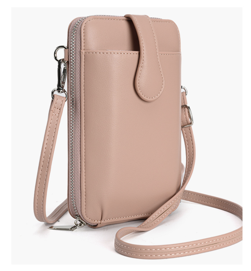 Small Square Faux Leather Crossbody Bag