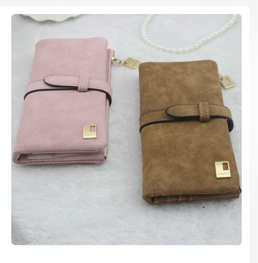 Long wallet with multiple card slots