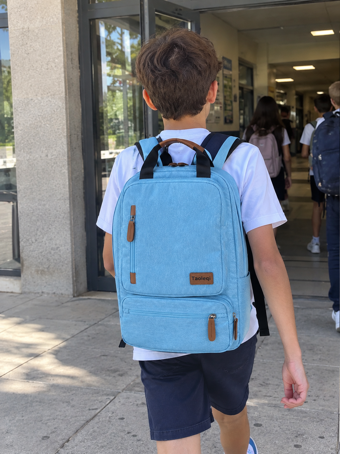 Canvas Laptop Backpack for Teens and Students