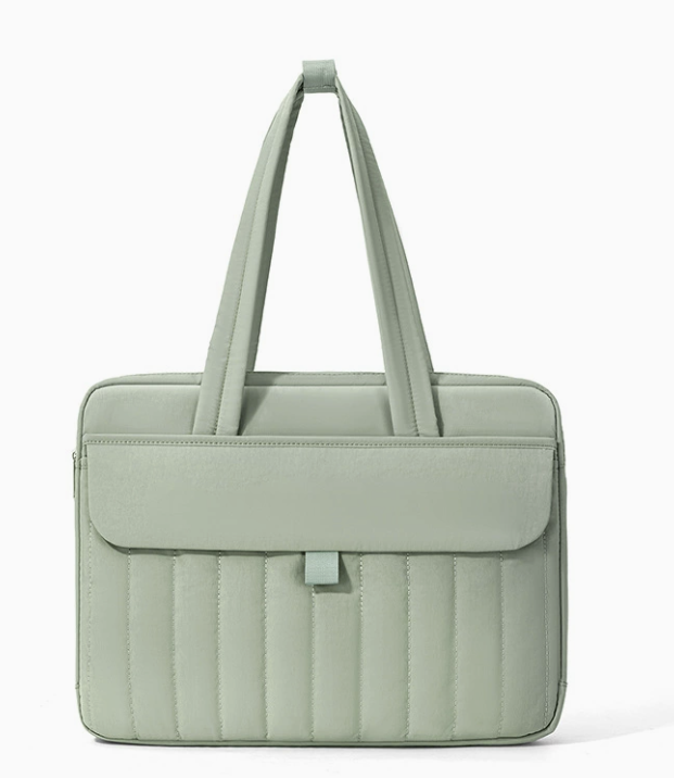 AB-28 16 inch hard laptop bag in light sage green with business travel design and slim profile