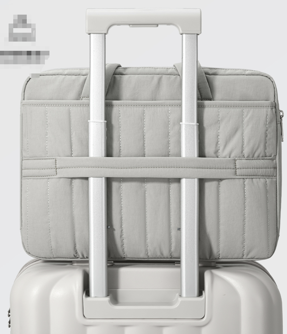 AB-28 16 inch hard laptop bag in light gray with thin rigid padding and business travel design