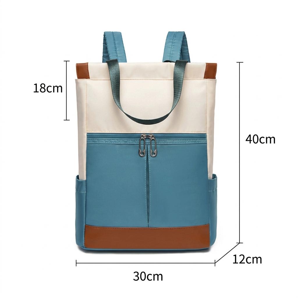 Lightweight Water-Resistant Oxford Everyday Backpack