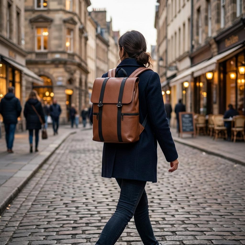Minimalist PU Laptop Backpack – 12 Inch, 20–35L