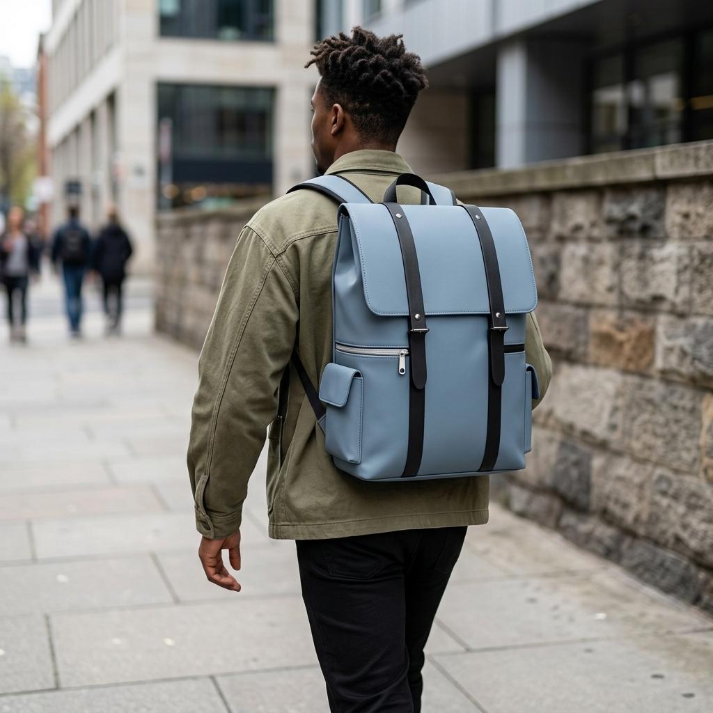Minimalist PU Laptop Backpack – 12 Inch, 20–35L