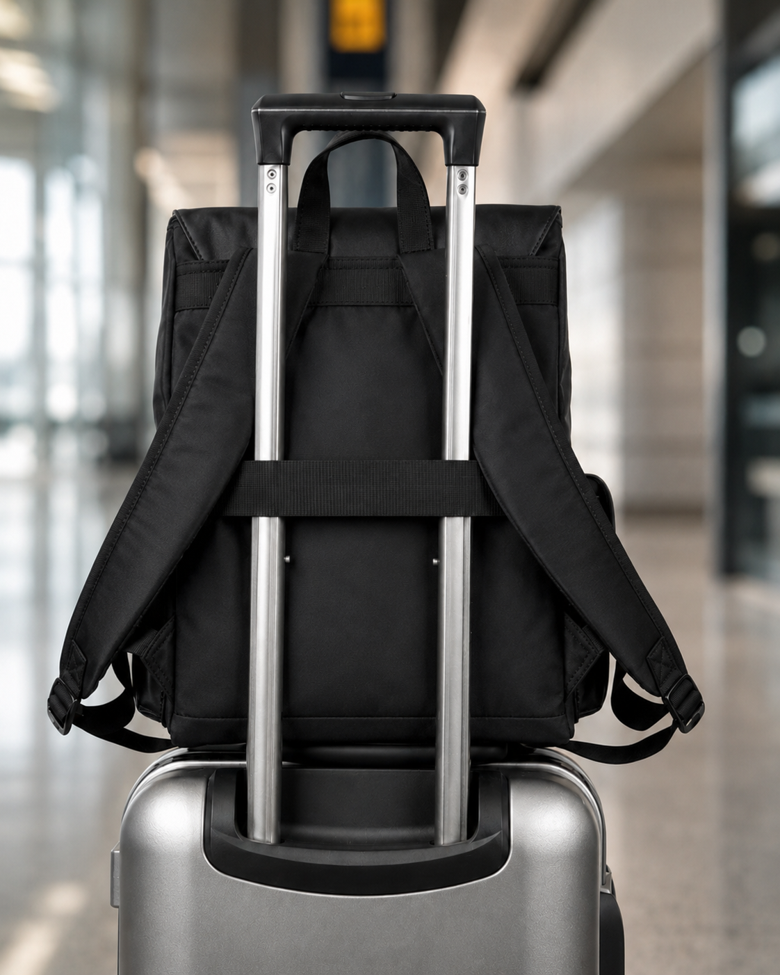 Expandable PU Laptop Backpack for 17-Inch Laptops