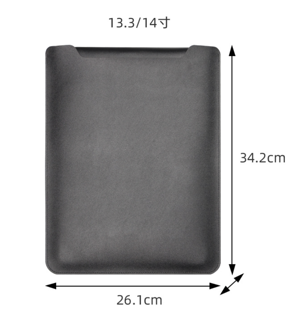 AB-28 waterproof PU laptop bag for 14 inch with polyester lining, shown in dark gray