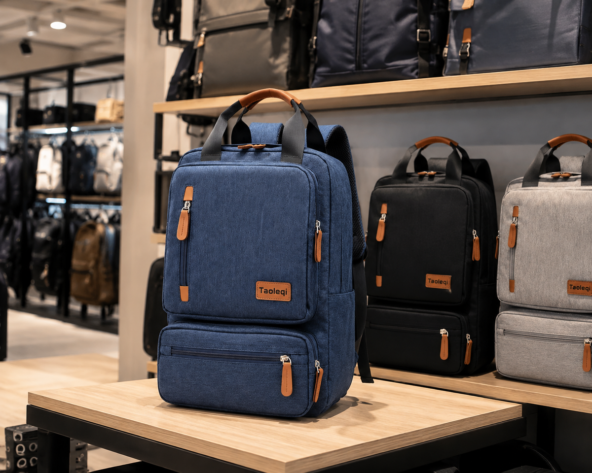 Canvas Laptop Backpack for Teens and Students