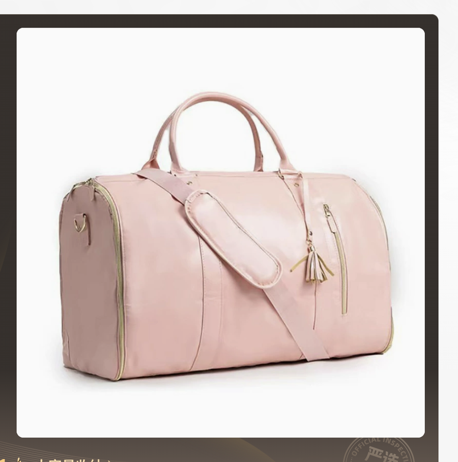 Pu leather travel gym bag
