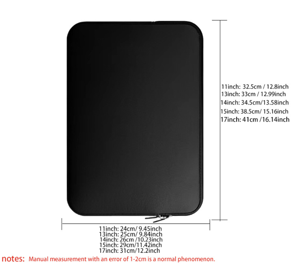 נרתיק לפטופ קל במיוחד ועמיד AB-28 laptop sleeve black with daily shock protection padding