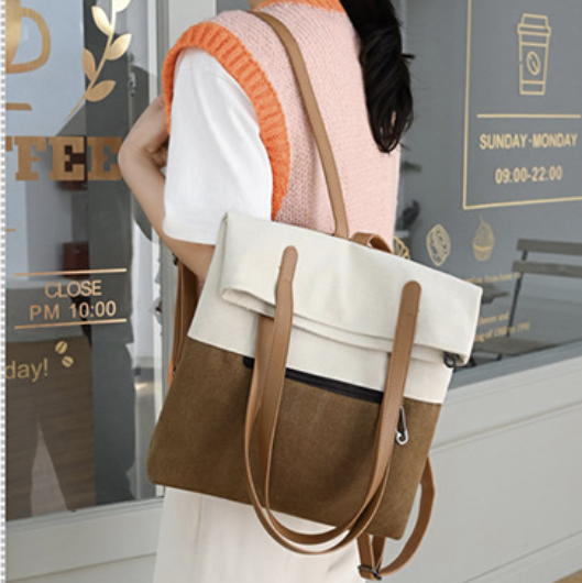 Large canvas everyday backpack