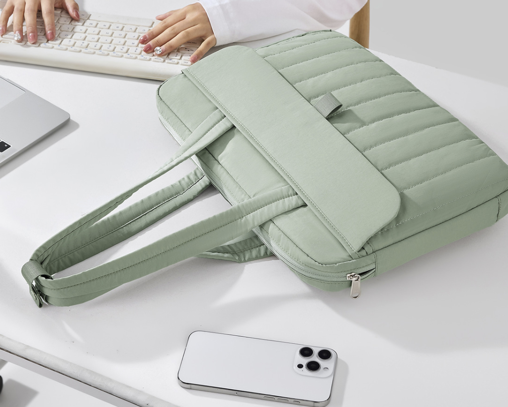 Tiki laptop 16 inch hard slim AB-28 laptop bag in sage green with business travel padded shell