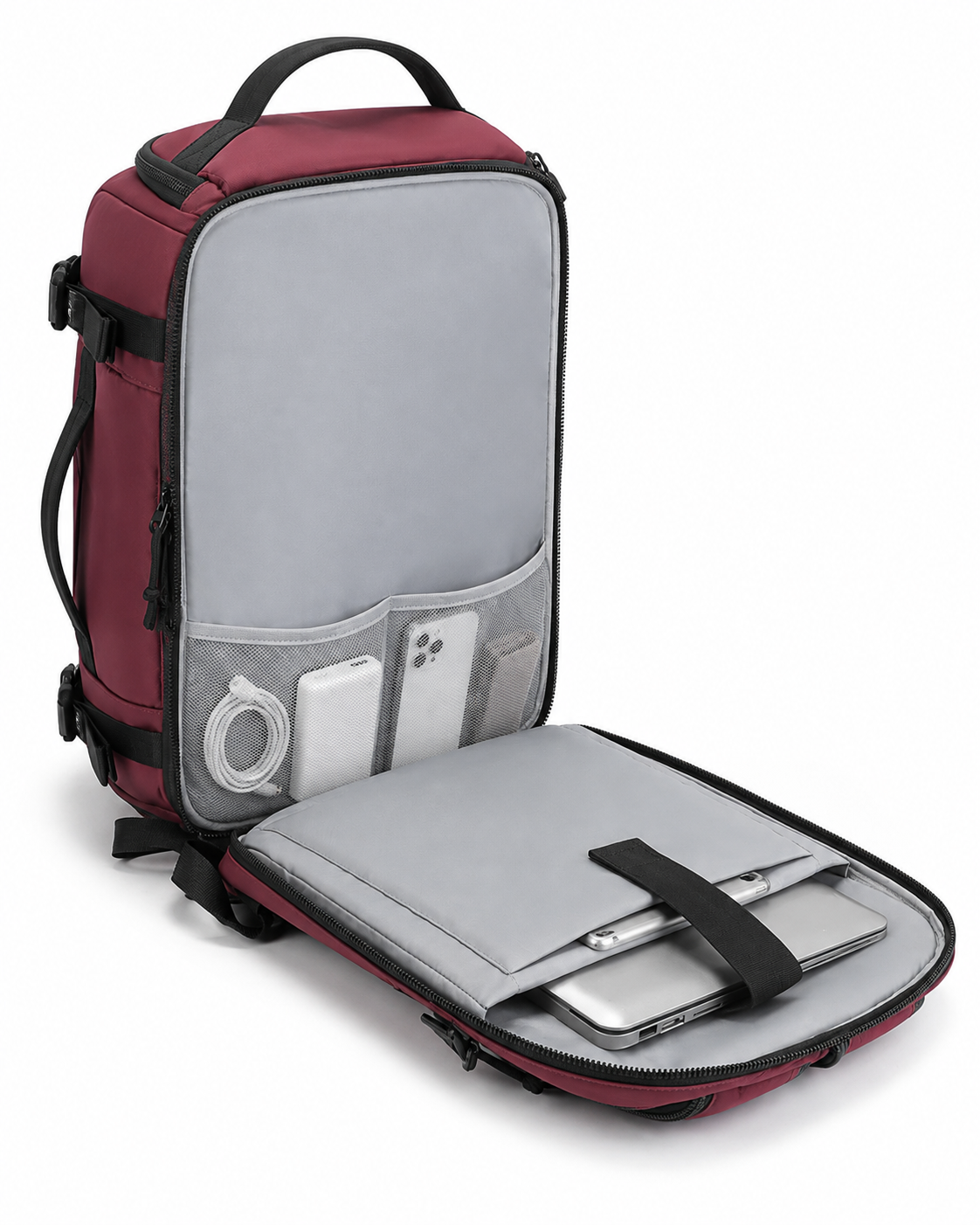 Expandable Travel Backpack with Wet/Dry Compartment