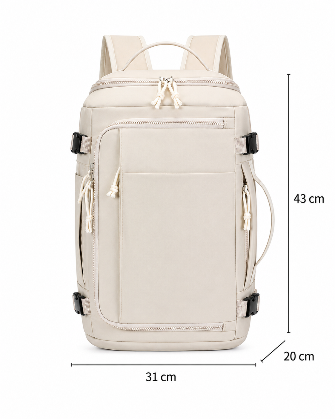 Expandable Travel Backpack with Wet/Dry Compartment